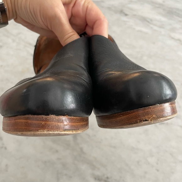 Top Shop Black Leather Cut Booties/Shoes - Picture 8 of 8